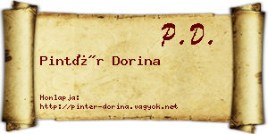 Pintér Dorina névjegykártya